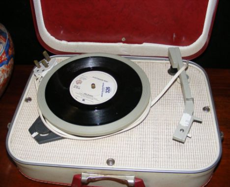 An electric portable record player
