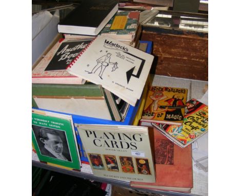 Large quantity of books and pamphlets of magic interest, including "Playing Cards" by Roger Tilley