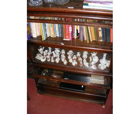 A three section oak Globe Wernicke style bookcase