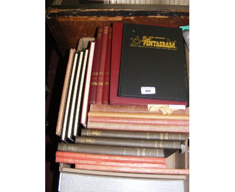 Volumes 2 - 20 of Peter Warlock's "The New Pentagram" volumes on magic, together with 1909, 10 and 11 volumes of "The Magicia