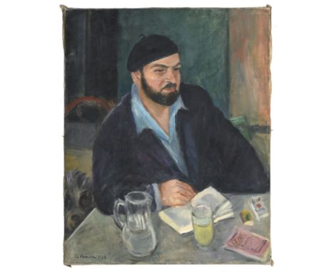 Charles Camoin (1879-1965),  Portrait de Léon-Paul Fargue , 1929, huile sur toile, signée et datée, 81x65 cmL'oeuvre est répe