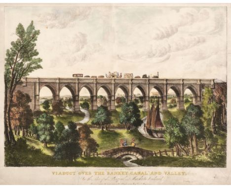 * [Stephenson, George, Civil Engineer]. Viaduct over the Sankey Canal and Valley, on the Line of the Liverpool and Manchester