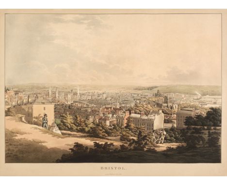 * Bristol. Anstie (Samuel, attrib.), Bristol, 1817, aquatint with contemporary hand colouring, proof before letters but after