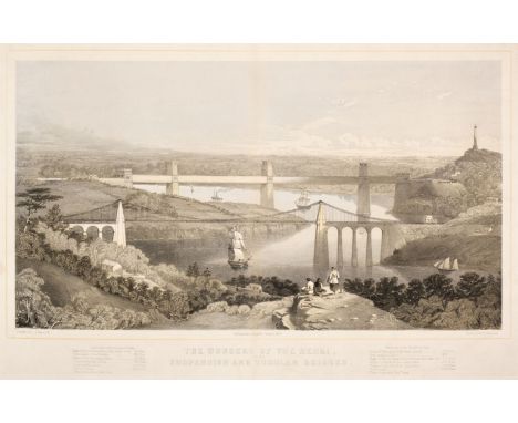 * Menai Straits. Fagan (J. lithographer), The Wonders of the Menai in its Suspension and Tubular Bridges, printed Day &amp; S