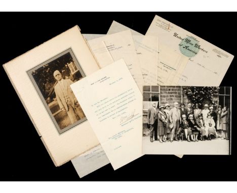 * Watchorn (Robert, 1859-1944). An archive of letters, photographs and press cuttings relating to Robert Watchorn, US Immigra