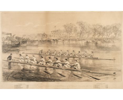 * Rowing. Robinson (Charles), The Dead Heat. University Boat Race, Saturday, March 24th, 1877, The National Events Art Illust