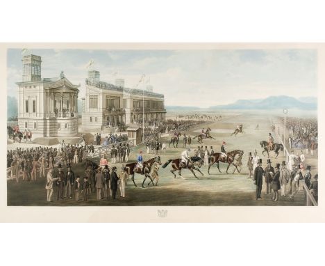 * Harris (John). [Course de Bade], printed by Goupil and Cie, Paris, 1861, aquatint on wove after Louis Heyrault, with bright