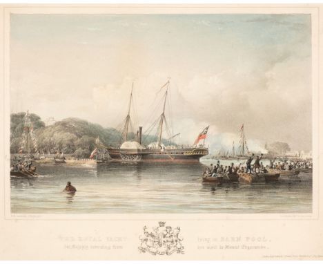 * Hague (Louis). The Royal Yacht lying in Barn Pool, Her Majesty returning from her visit to Mount Edgecombe [and] The Depart