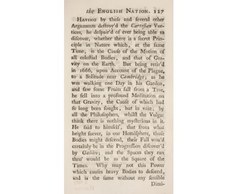 Voltaire (Francois Marie Arouet de). Letters Concerning the English Nation, 1st edition in English, London: C. Davis and A. L