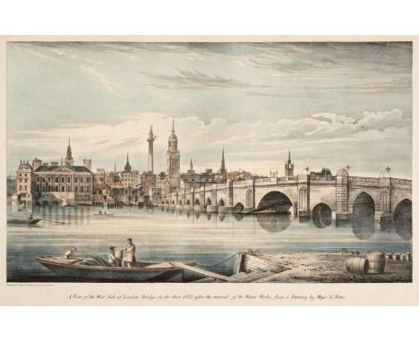 * Martin (R &amp; Co., lithographers.). A view of the West side of London Bridge in the year 1823 after the removal of the Wa