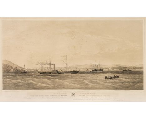 * Picken (Thomas). Douglas Isle of Man. With the Royal Mail Steam Ship "Mona's Queen" starting for Liverpool..., printed by D