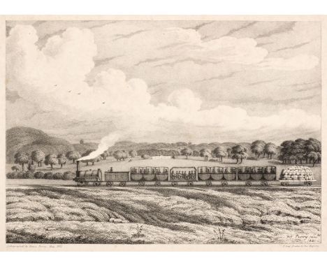 * Perry (Henry). [The Midland Railway at Shillington, 1841], lithograph printed by J. Graf after Henry Perry, light spotting,