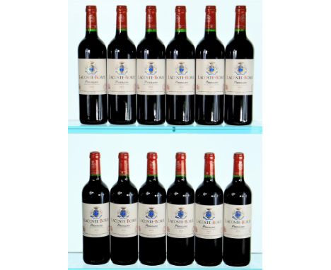 2012 Chateau Lacoste Borie (Second wine of Chateau Grand Puy Lacoste)PauillacOWC12x75clPreviously Stored at the Wine Society 