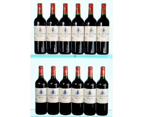 2012 Chateau Lacoste Borie (Second wine of Chateau Grand Puy Lacoste)PauillacOWC12x75clPreviously Stored at the Wine Society 