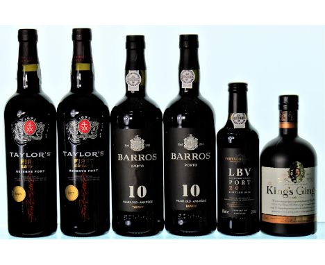 2009 Fortnum & Mason LBV1x37.5clTaylor's First Reserve2x75clBarros 10 Year Old Tawny3x75clThe Kings Ginger1x50clTotal 5x75cl/