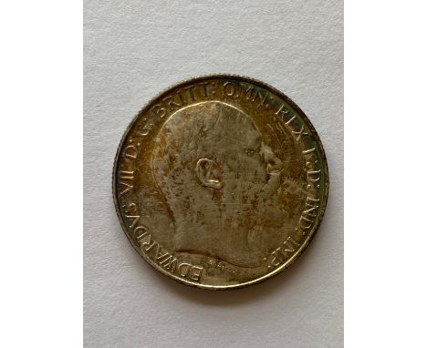 An Edward VII Florin, Bare head r, Britannia standing on ship's bow, dated 1902.  *CR:  Good condition with attractive light 