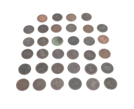 Thirtyfour Cartwheel Pennies, 1797. 34 coins.  *CR:  All with significant wear.  *BP 22.5% (18.75% plus VAT) plus a lot fee o