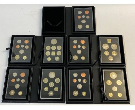 Five Royal Mint 'Treasure for Life' collectors year sets: 2013 fifteen coin set, 2014 fourteen coin set, 2015 fourteen coin s