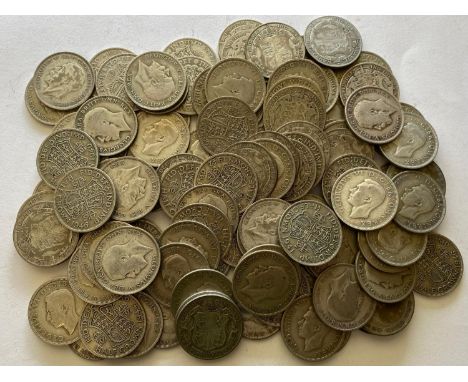 Halfcrowns for 1915, 1916, 1920 (4), 1921 (8), 1922 (3), 1923 (8), 1924 (3), 1926 (3), 1927 (2), 1928 (9), 1929 (6), 1930, 19