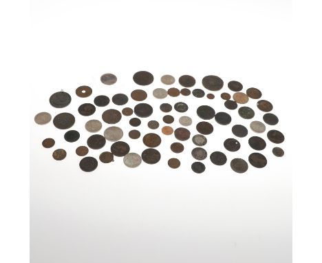 A mixed collection foo World Coinage to include George III copper, George VI predecimal coinage and others. 68 coins.  *CR:  