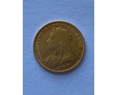 A Queen Victoria Half Sovereign, veiled and draped bust l, dated 1893.  *CR:  Light rubbing to surfaces.  *BP 22.5% (18.75% p