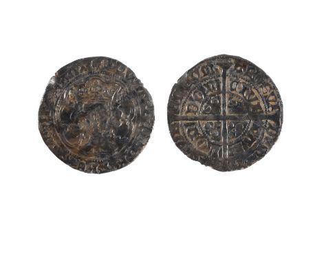 A hammered Silver Groat, Light Coinage (1464-1470), London Mint, Class Vd, mm. Rose, 1464-1465, (North 1568), 2.88g. Nothing 