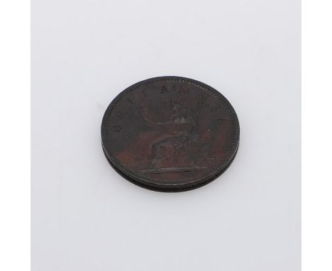 A George III Penny, fourth issue, Soho Mint, laureate bust r. Reverse seated figure of Britannia, 1806.  *CR:  A nice example