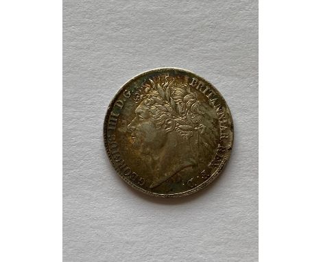 A George IV 4d, laureate bust l, 4 beneath a crown reverse, dated 1822.  *CR:  Good condition with attractive light toning.  