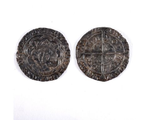 A hammered Silver Groat, Light Coinage (1464-1470), London Mint, Class VII, mm. Crown/Sun, 1467-1468, (North 1571), 2.96g. Qu