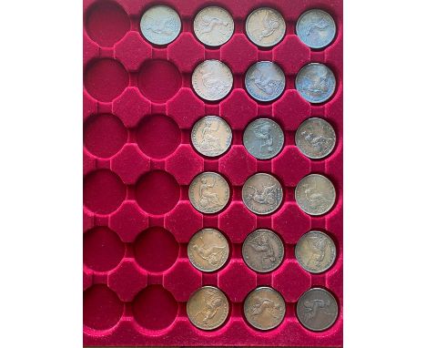 Pennies for 1807, 1825, 1826, 1827, 1831, 1834, 1837, 1841, 1844, 1845, 1848, 1851, 1853, 1854, 1855, 1856, 1857, 1858 and 18