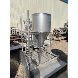 Skid-, Mounted Cone-Bottom S/S Tank - Rigging Fees: $150