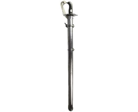 A 1796 Pattern Heavy Cavalry Trooper's sword, 89cm blade with hatchet point and stamped with a crown over 1 just above the fo