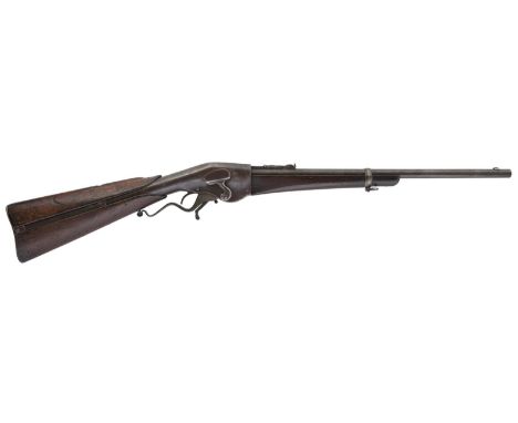 An Obsolete Calibre .44 Evans Repeating rifle, 20.5inch sighted barrel fitted with ramp and ladder rear sights and stamped wi