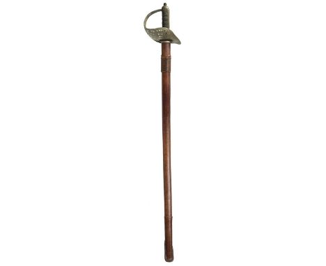 An 1897 Pattern Infantry Officer's sword to Lt Walter Lockwood Hartley of the Lincolnshire Regiment, 83cm blade etched with s