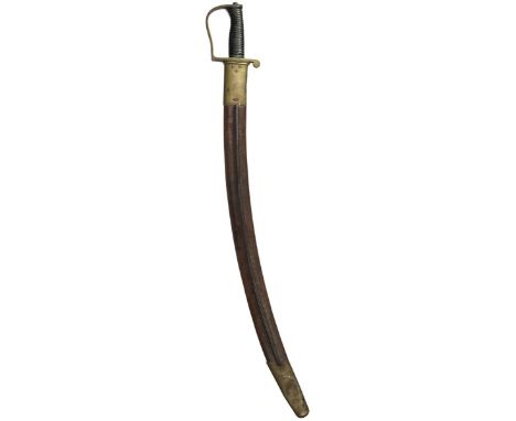 An 1896 Pattern Mountain Artillery sword or sidearm by, Wilkinson, 76.5cm curved clean blade with original crossgrain finish 