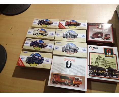 Ten Corgi Classics commercials, all brewery related, includes three twin sets, all near mint condition with slight storage we