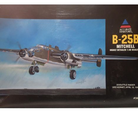 1/48 scale Accurate miniatures B-25B Mitchell, Doolittle Raider, USS Hornet April 18 1942, sealed bags, decals, instructions,