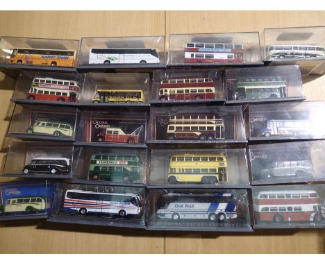 Twenty Corgi OOC buses and coaches, all in near mint condition, cello wrapped. UK P&amp;P Group 1 (£16+VAT for the first lot 