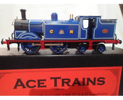 Ace Trains O gauge class 439, Caledonian Railway Blue, 419, 0.4.4 tank locomotive, in near mint condition, storage marks to b