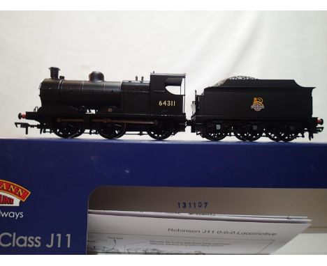 OO gauge Bachmann 31-319 class J11, Black, 64311, Early Crest, in near mint condition, box with storage wear. UK P&amp;P Grou