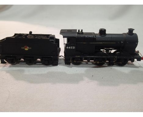 TT gauge kit built class 4F locomotive, 44021, Black Late Crest, good build and finish. UK P&amp;P Group 1 (£16+VAT for the f