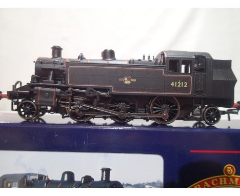 OO gauge Bachmann 31-455 Ivatt tank, 41212, Black, Late Crest, detail fitted, in near mint condition, box with storage wear. 