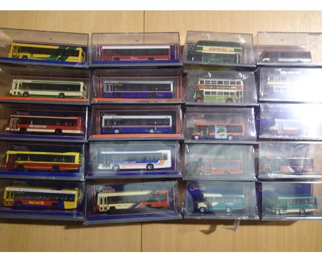 Twenty Corgi OOC buses and coaches, all in near mint condition, cello wrapped. UK P&amp;P Group 1 (£16+VAT for the first lot 