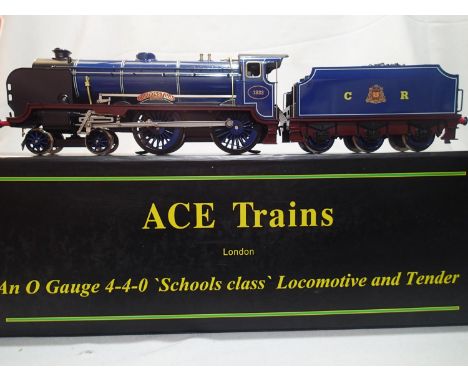 Ace Trains O gauge Schools Class, 1933 Gordonstoun, Caledonian Blue, in near mint condition, storage wear to box. UK P&amp;P 