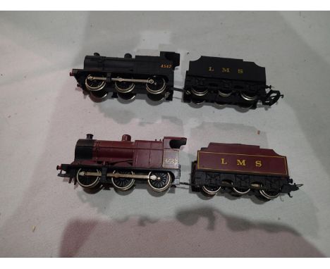 Two HO scale Lima class 4F locomotives; Black 4547 LMS, red 4683, LMS, damage to one cab step, both in good condition, unboxe