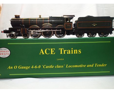 Ace Trains O gauge Castle Class, Bristol Castle, 7013, BR Green, Late Crest in near mint condition, storage wear to box. UK P