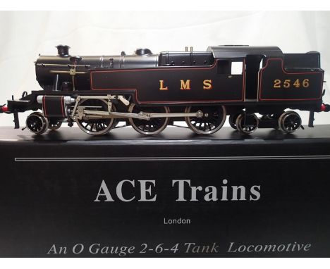 Ace Trains O gauge, 2.6.4 tank, LMS Black, 2546, in near mint condition, storage marks to box. UK P&amp;P Group 1 (£16+VAT fo