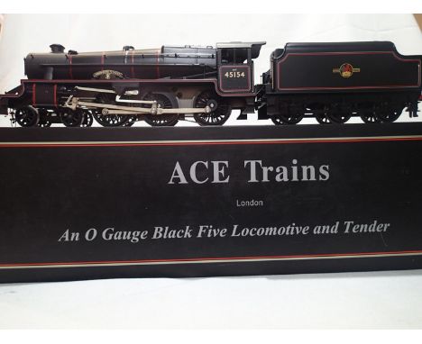 Ace Trains o gauge, class 5, Lanarkshire Yeomanry, 45154, Black Late Crest in near mint condition, storage marks to box. UK P