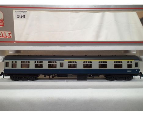 O gauge Lima B.R Blue/Grey composite coach, 15867 in near mint condition/boxed with wear. UK P&amp;P Group 1 (£16+VAT for the