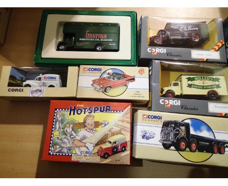 Ten Corgi Classics, mostly commercials, all near mint condition, slight storage wear to boxes. UK P&amp;P Group 1 (£16+VAT fo